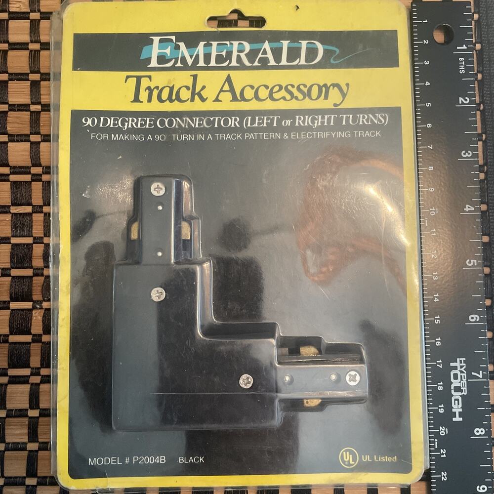 Emerald Track Lighting Accessory 90 Degree Connector, Left or Right P2004B Black